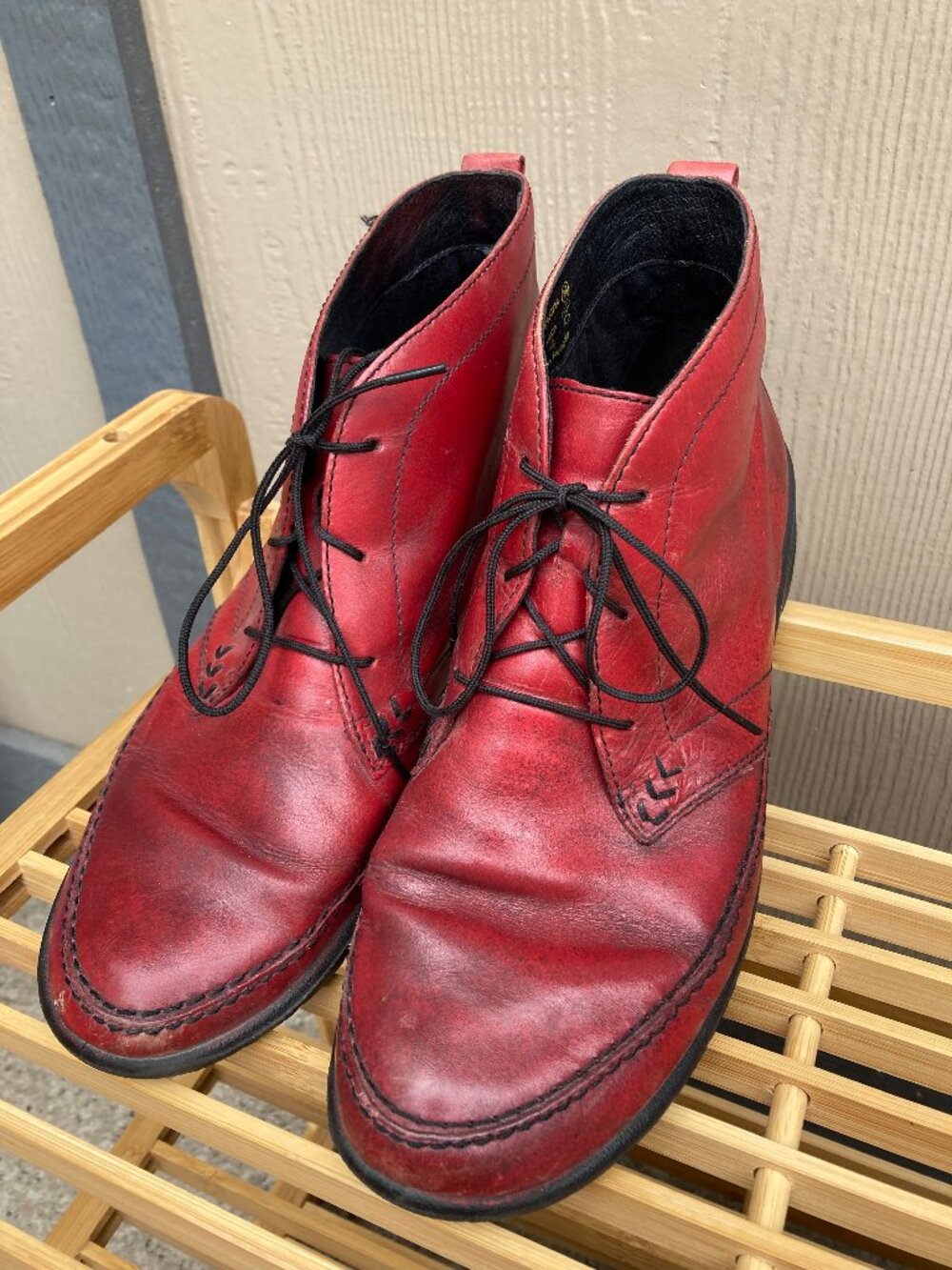 Josef Siebel Florence Booties | Red Genuine Leather Ankle Boots (Deadstock)
